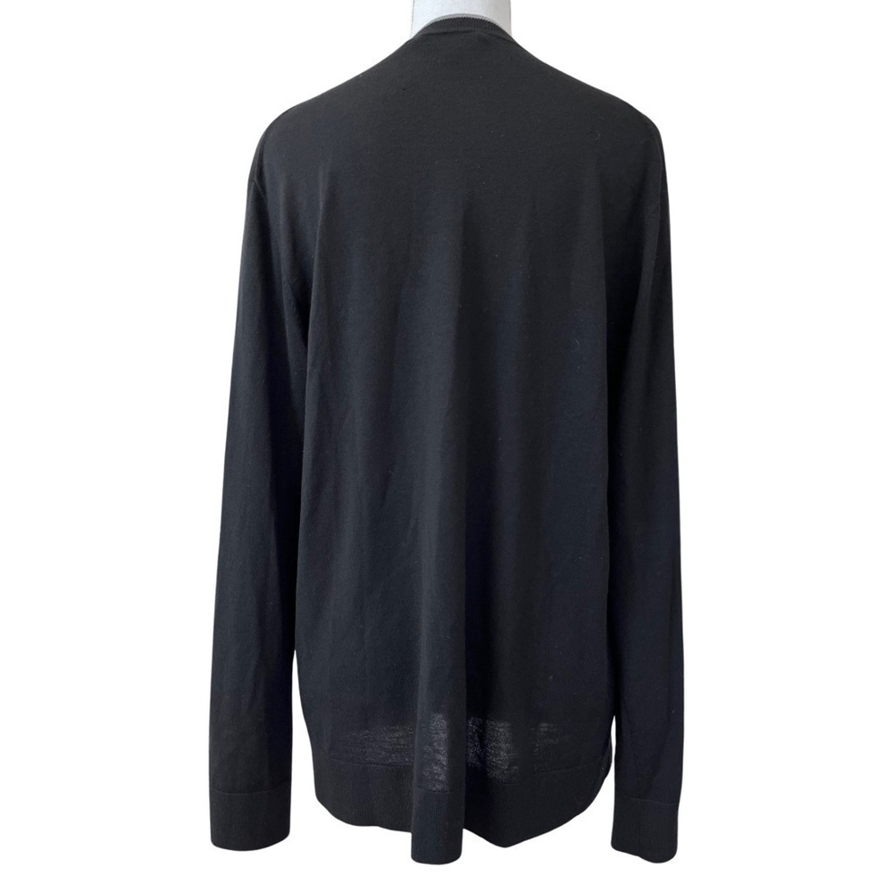 THEORY Men’s Merino Wool Crewneck Sweater Size‎ L Black Gray Pullover - Picture 3 of 8